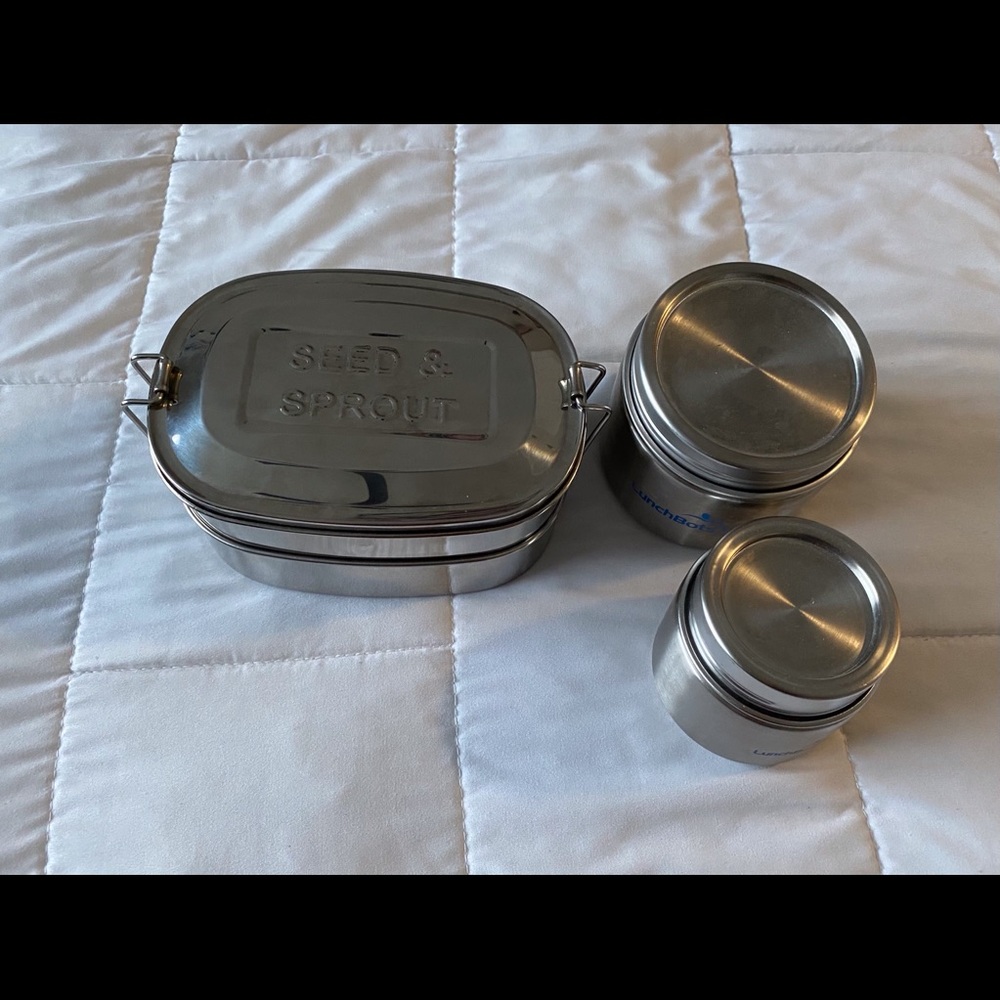 Reusable metal lunch box